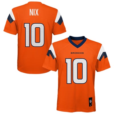 Bo Nix Denver Broncos Youth Replica Jersey - Orange