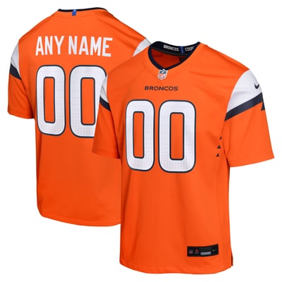 Denver Broncos Nike Youth Team Custom Game Jersey - Orange