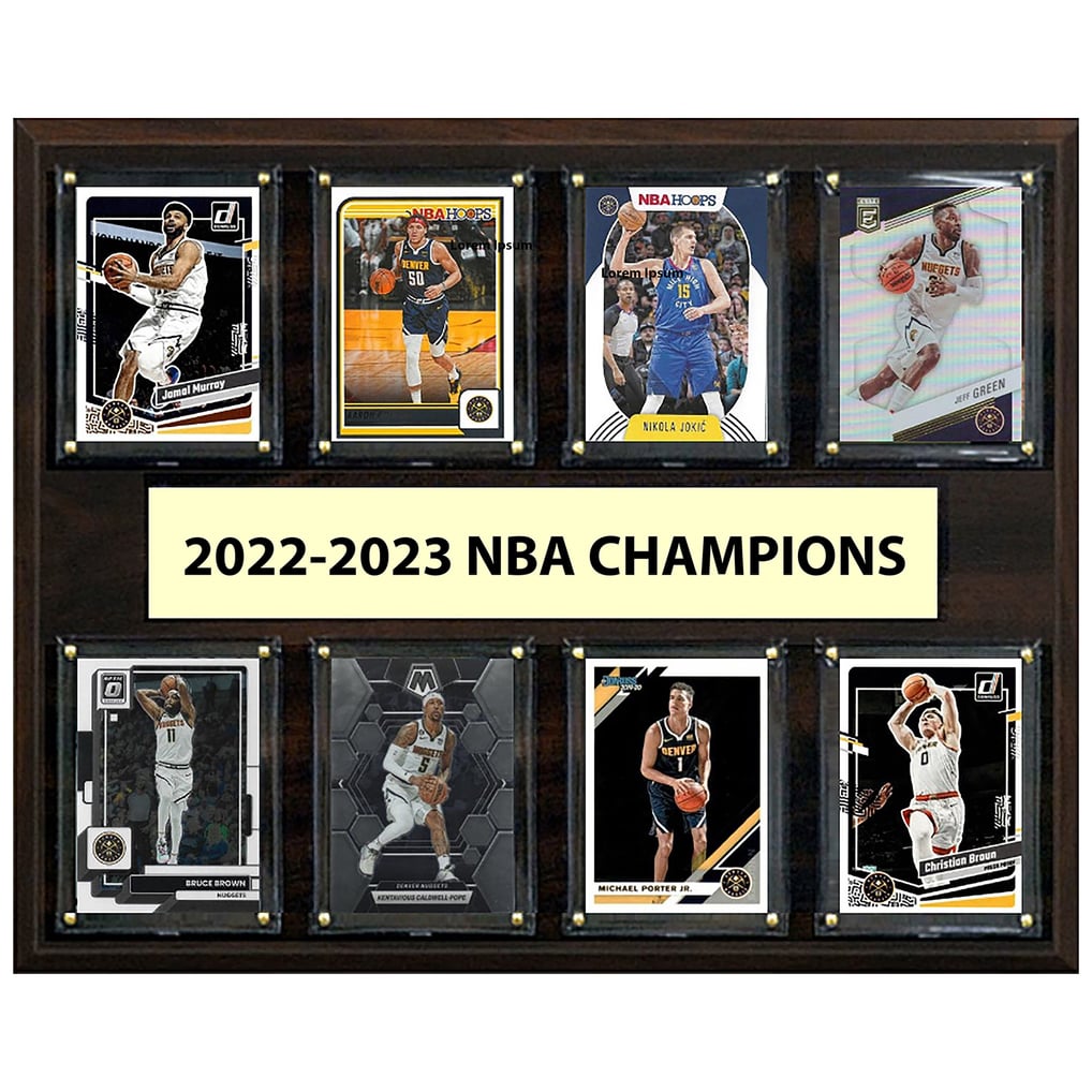  Denver Nuggets 12" x 15" Trading Card Plaque