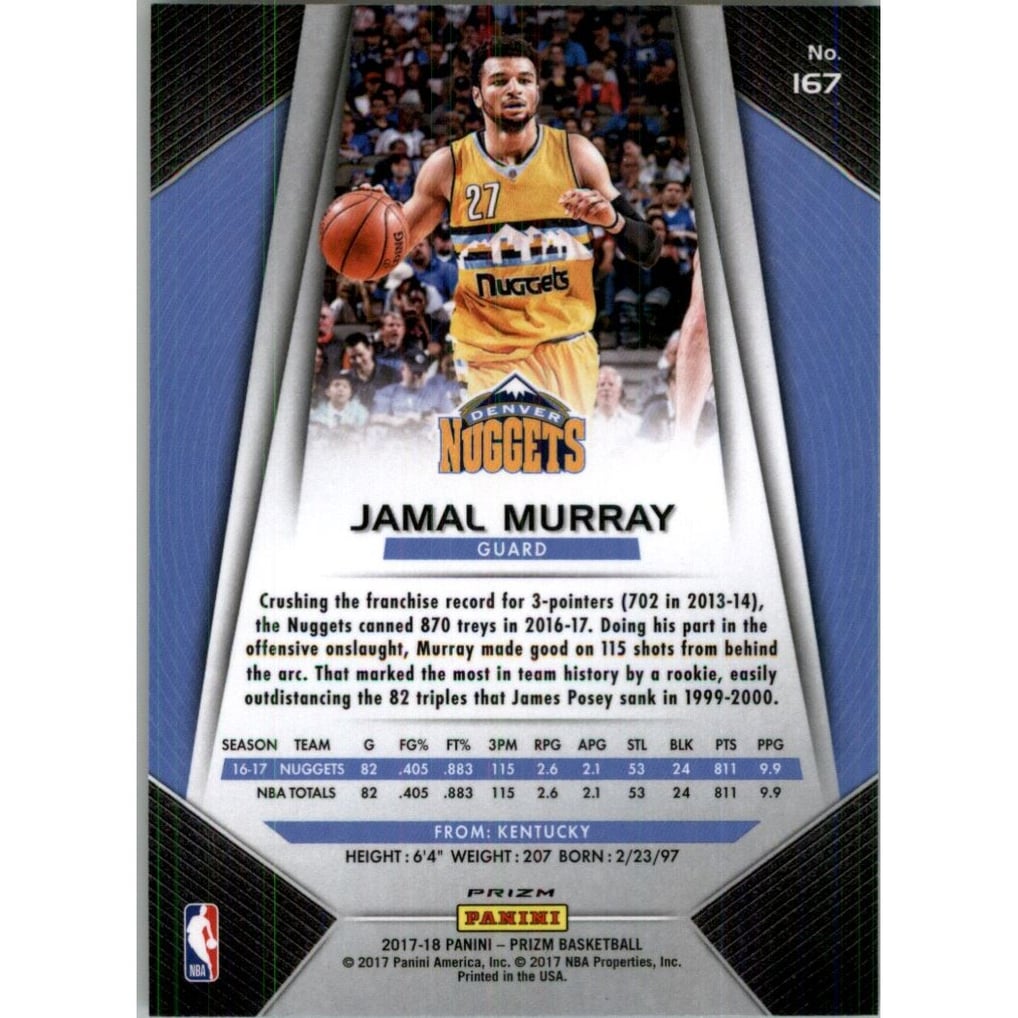 2017-18 Panini Prizm Prizms Ruby Wave #167 Jamal Murray
