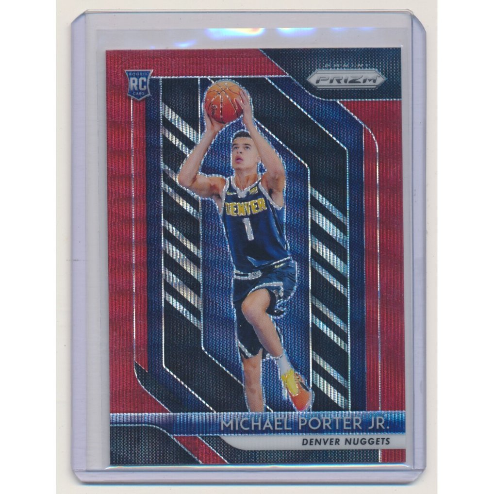 2018-19 Panini Prizm Prizms Ruby Wave #32 Michael Porter Jr.