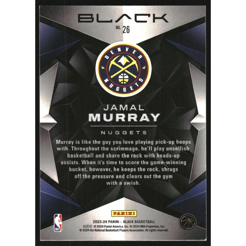 2023-24 Panini Black Gold #26 Jamal Murray