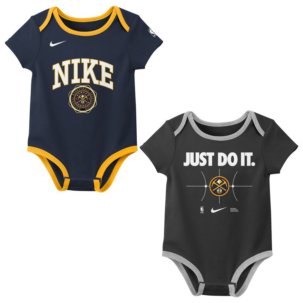 Denver Nuggets Nike Infant Just Do It Two-Pack Bodysuit Set - Navy/Black