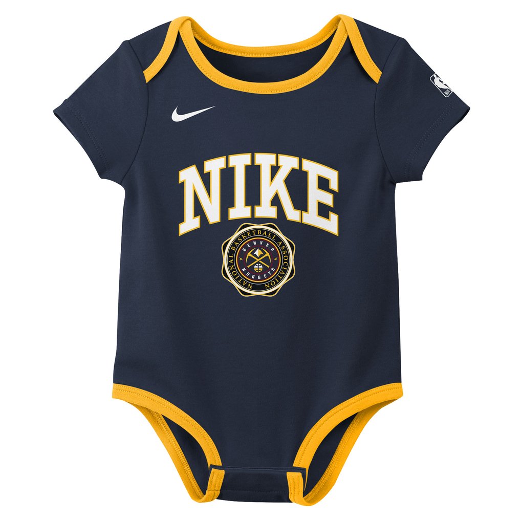 Denver Nuggets Nike Infant Just Do It Two-Pack Bodysuit Set - Navy/Black