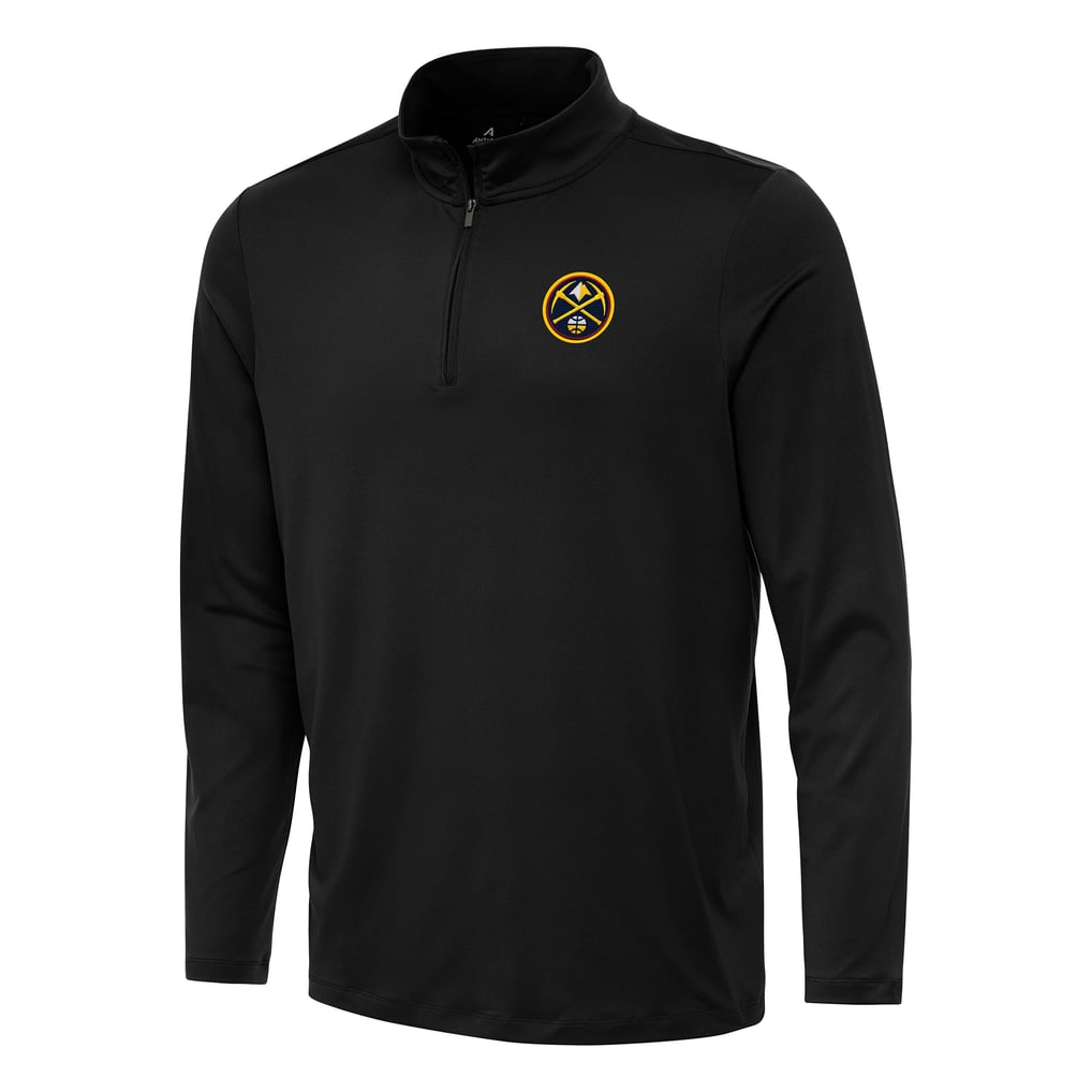Denver Nuggets Antigua Reprocess Quarter-Zip Top - Black
