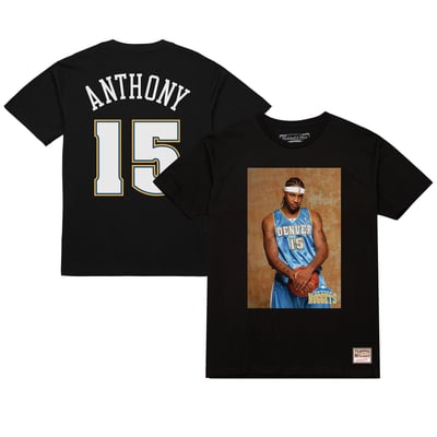 Carmelo Anthony Denver Nuggets Rookie Photo Name & Number T-Shirt - Black