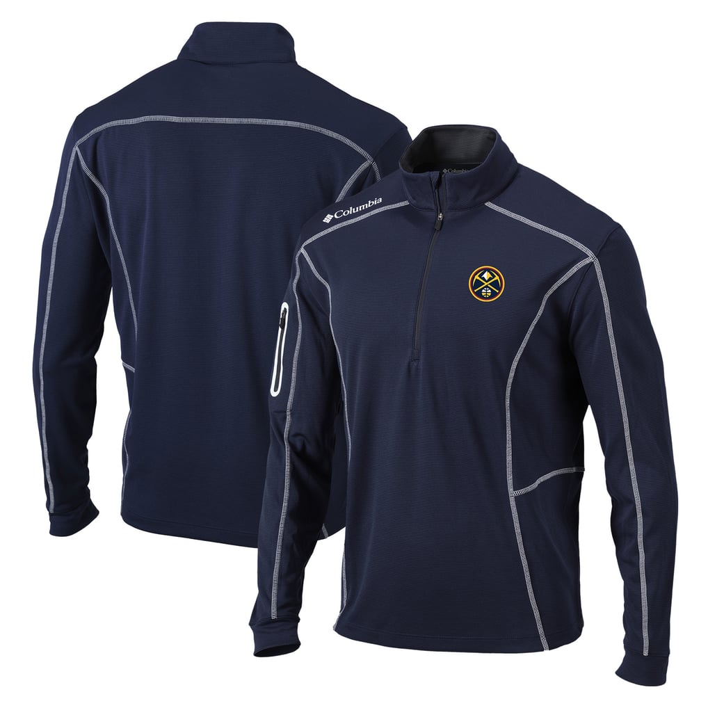 Denver Nuggets Columbia Shotgun Quarter-Zip Pullover Jacket - Navy