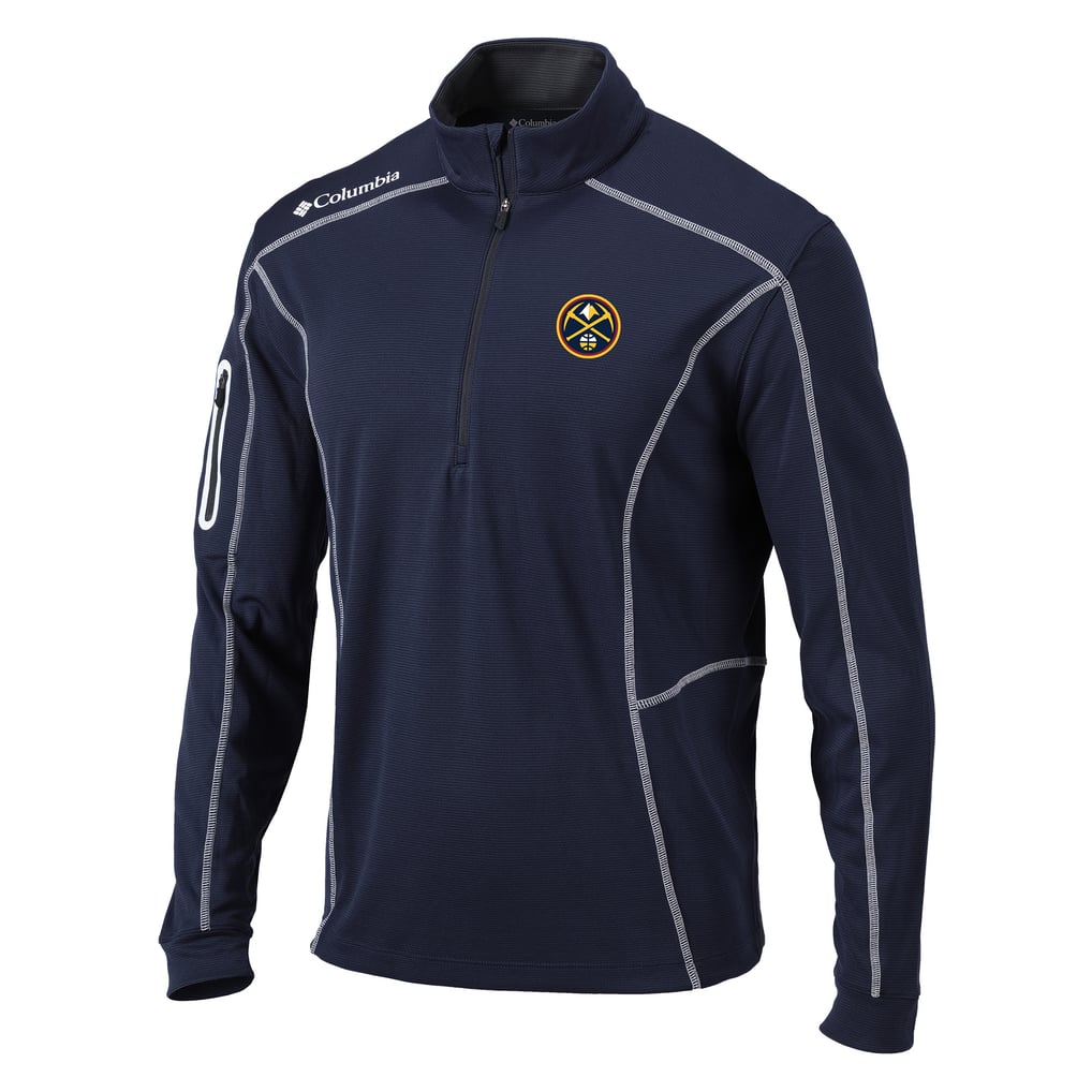 Denver Nuggets Columbia Shotgun Quarter-Zip Pullover Jacket - Navy