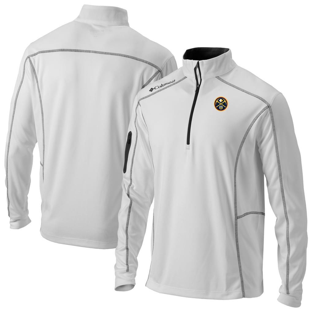Denver Nuggets Columbia Omni-Wick Shotgun Quarter-Zip Pullover - White