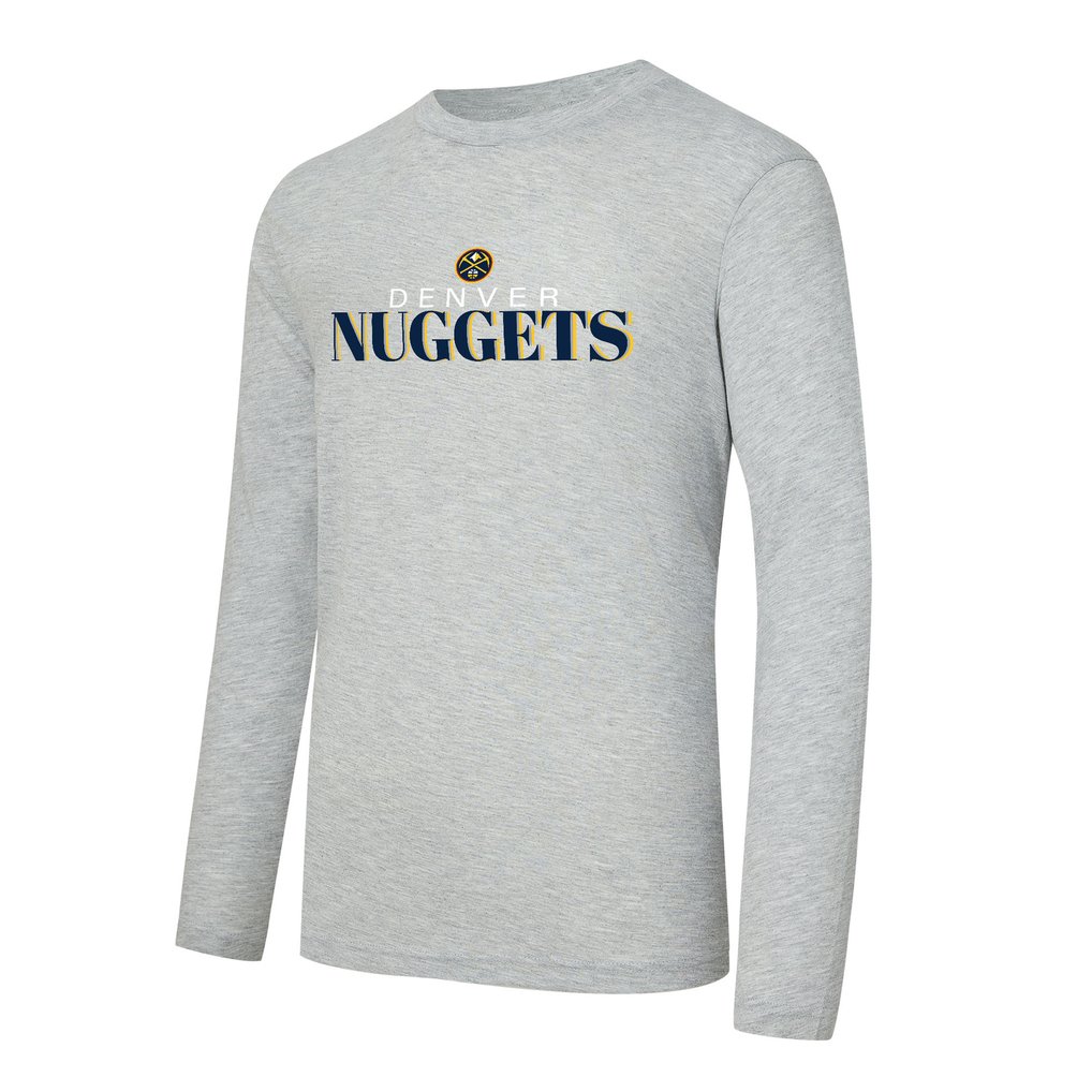 Denver Nuggets Concepts Sport Regulate Long Sleeve T-Shirt & Plaid Pant Set - Navy