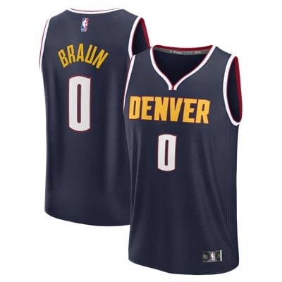 Christian Braun Denver Nuggets Fanatics Fast Break Replica Jersey - Icon Edition - Navy
