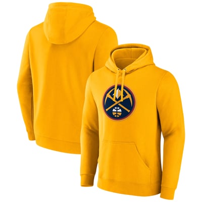  Denver Nuggets Fanatics Primary Logo Pullover Hoodie - Gold