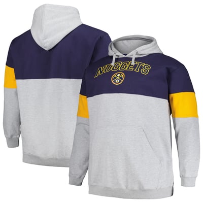 Denver Nuggets Fanatics Big & Tall Pullover Hoodie - Navy/Gold