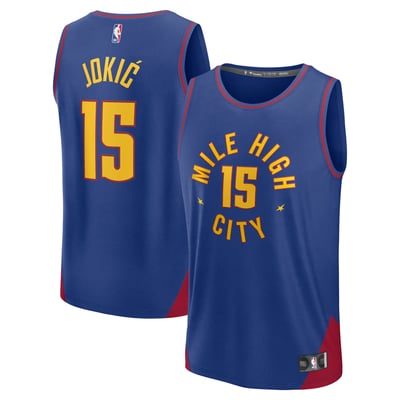 Nikola Jokic Denver Nuggets Fanatics Fast Break Replica Player Jersey - Statement Edition - Blue