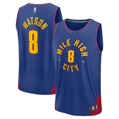 Peyton Watson Denver Nuggets Fanatics Fast Break Replica Player Jersey - Statement Edition - Blue