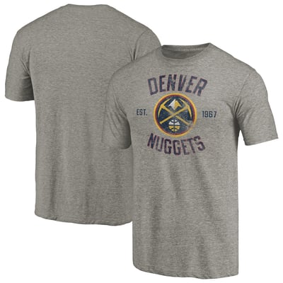 Denver Nuggets Team Heritage Tri-Blend T-Shirt - Gray