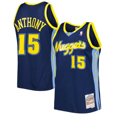 Carmelo Anthony Denver Nuggets Mitchell & Ness Hardwood Classics Swingman Jersey - Navy