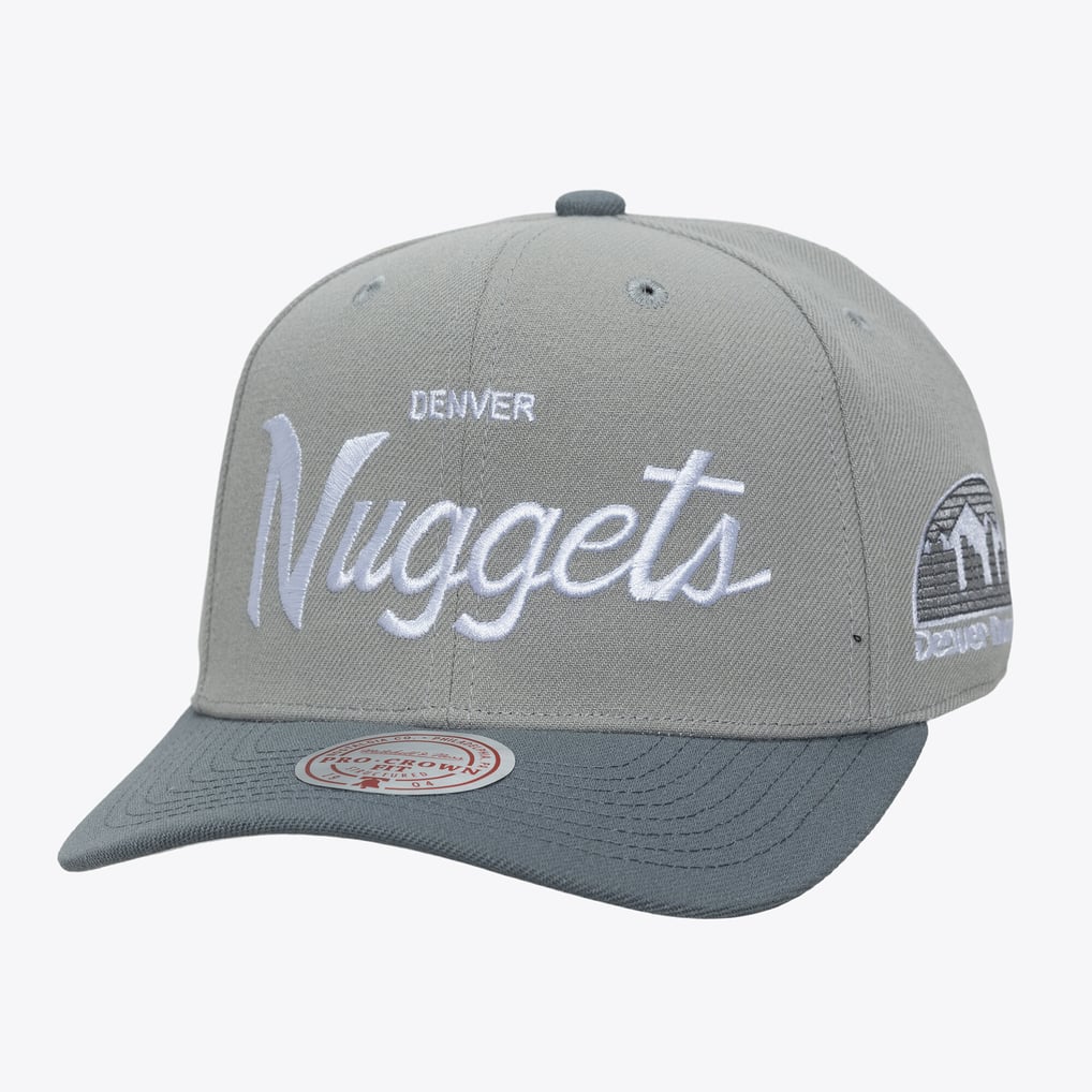 Denver Nuggets Mitchell & Ness Thunderstorm Head Coach Pro Crown Snapback Hat - Gray