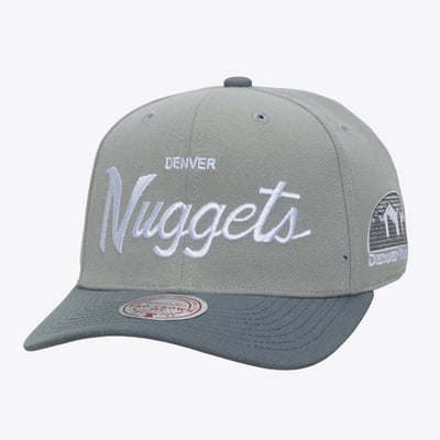 Denver Nuggets Mitchell & Ness Thunderstorm Head Coach Pro Crown Snapback Hat - Gray
