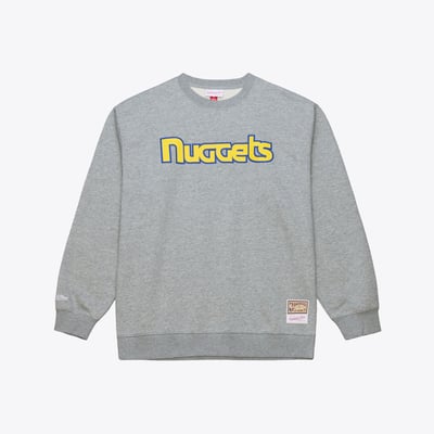 Denver Nuggets Mitchell & Ness Walk-Off Fleece Sweatshirt - Heather Gray