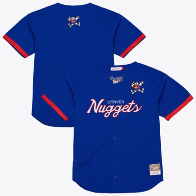  Denver Nuggets Mitchell & Ness Hardwood Classics Head Coach Mesh Full-Button Fashion Jersey - Royal