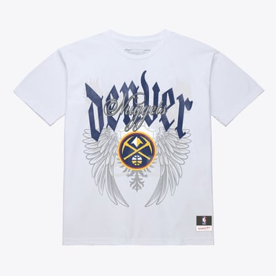 Denver Nuggets Mitchell & Ness Old English Classic T-Shirt - White
