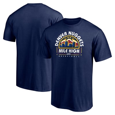 Denver Nuggets Push Ahead T-Shirt - Navy