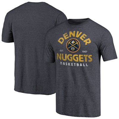 Denver Nuggets Vintage Arch Tri-Blend T-Shirt - Navy