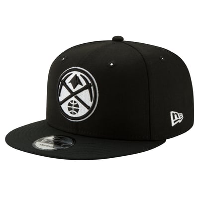 Denver Nuggets New Era Black & White 9FIFTY Snapback Hat