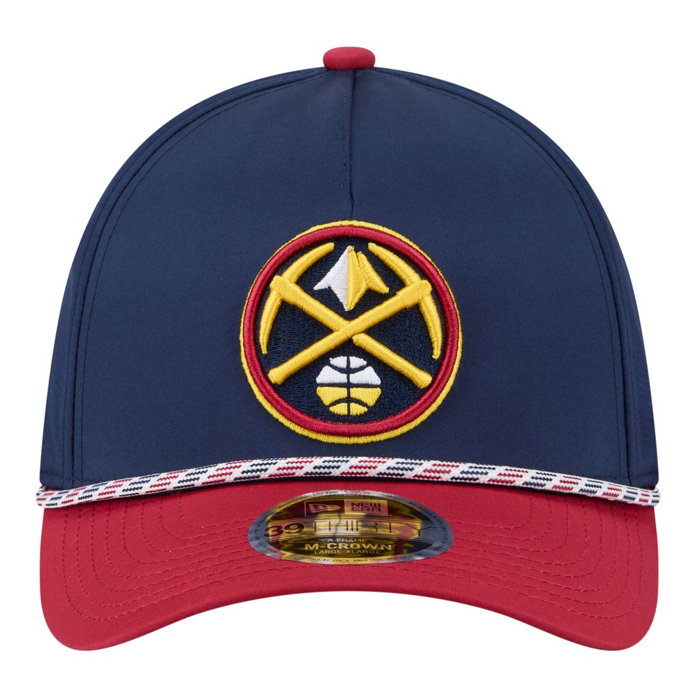  Denver Nuggets New Era Rope Two-Tone M-Crown A-Frame 39THIRTY Flex Hat - Navy/Red