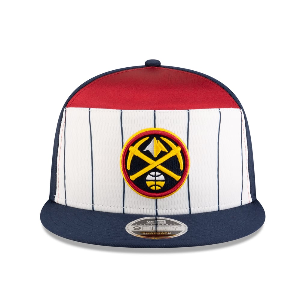  Denver Nuggets New Era 2025 NBA Tip Off Split Panel 9FIFTY Snapback Hat - White/Navy
