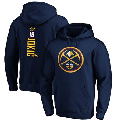 Nikola Jokic Denver Nuggets Playmaker Name & Number Pullover Hoodie - Navy