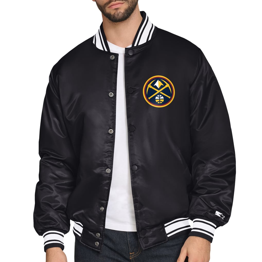  Denver Nuggets Starter Triangle Full-Snap Varsity Jacket - Black