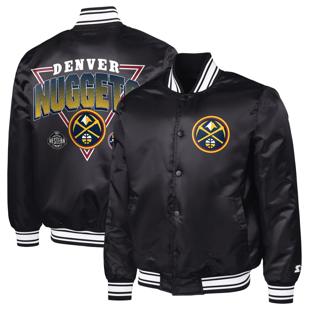  Denver Nuggets Starter Triangle Full-Snap Varsity Jacket - Black