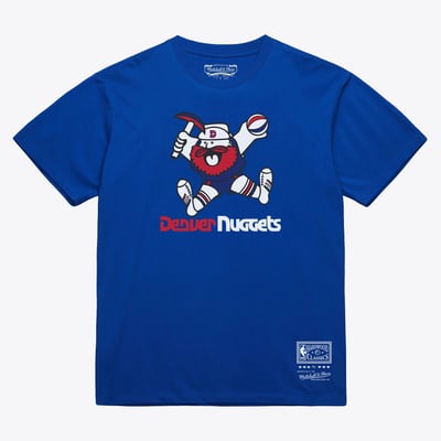  Denver Nuggets Mitchell & Ness Unisex Hardwood Classics Arch T-Shirt - Royal