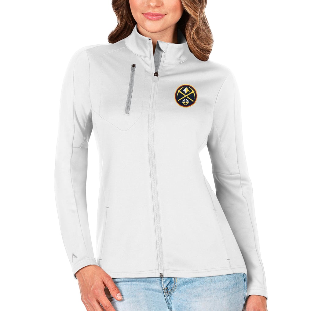 Denver Nuggets Antigua Women's Generation Full-Zip Jacket - White