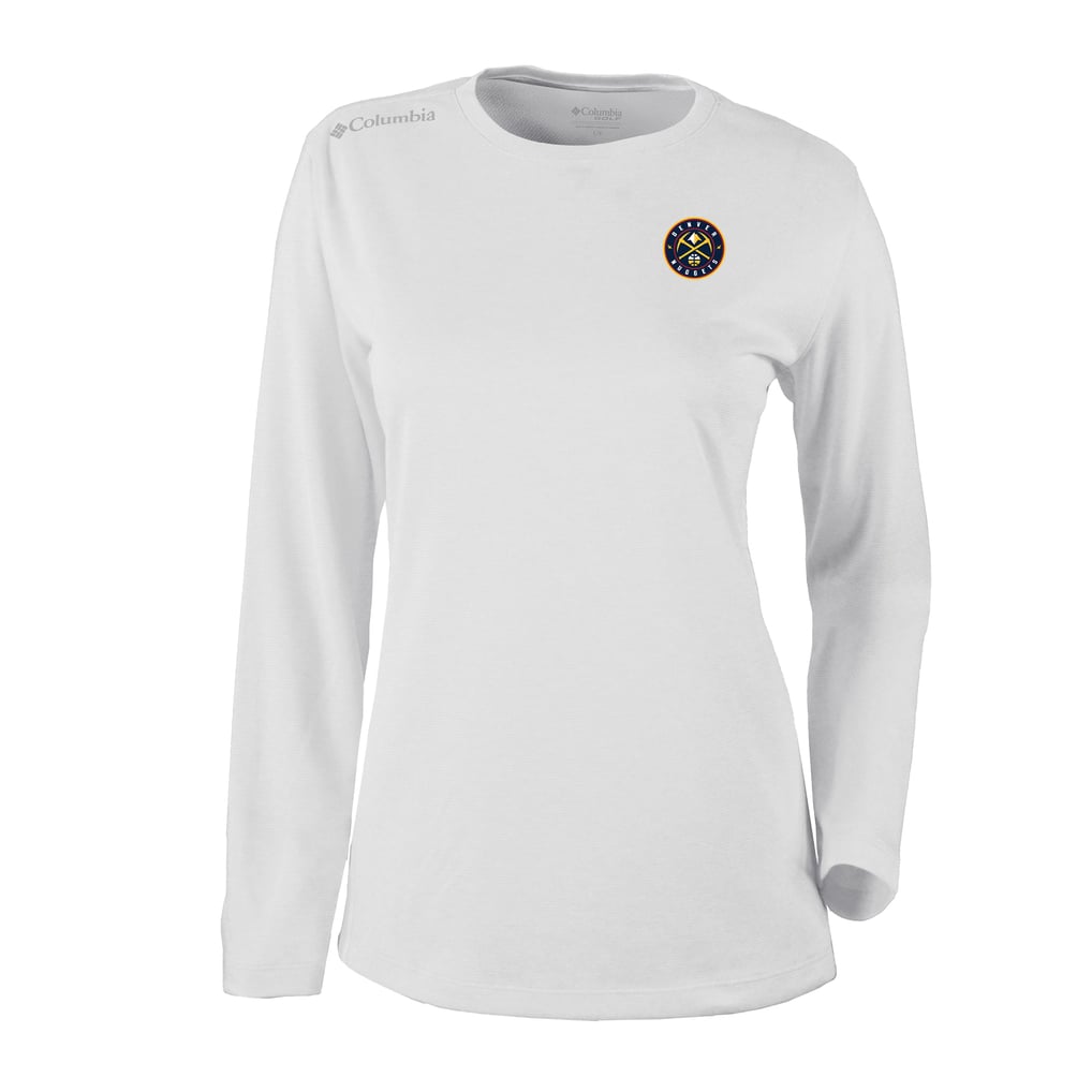 Denver Nuggets Columbia Women's Omni-Wick Shotgun Pullover Top - White
