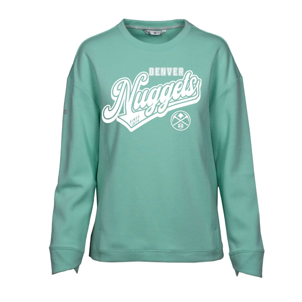 Denver Nuggets Levelwear Women's  Fiona Sweep Pullover Sweatshirt - Mint