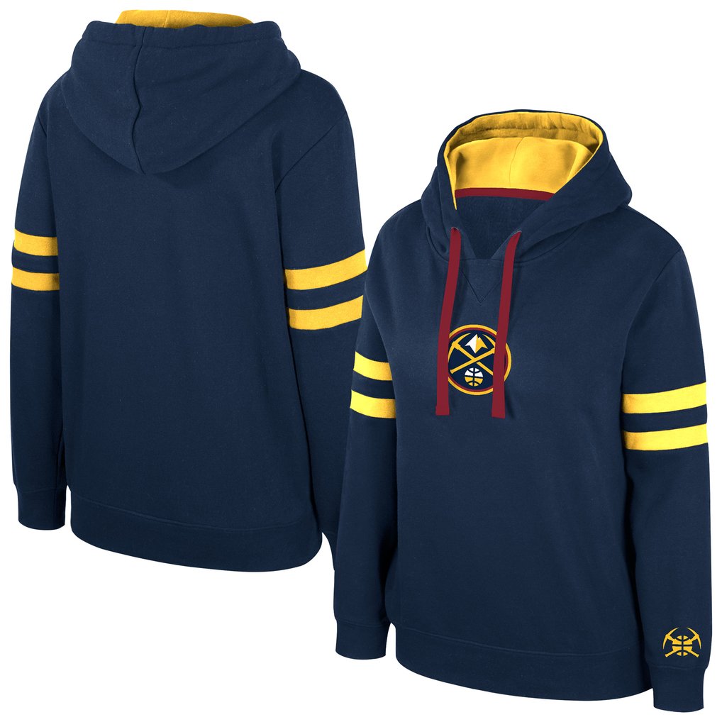 Denver Nuggets Stadium Essentials Women's Road Game Pullover Hoodie - Navy