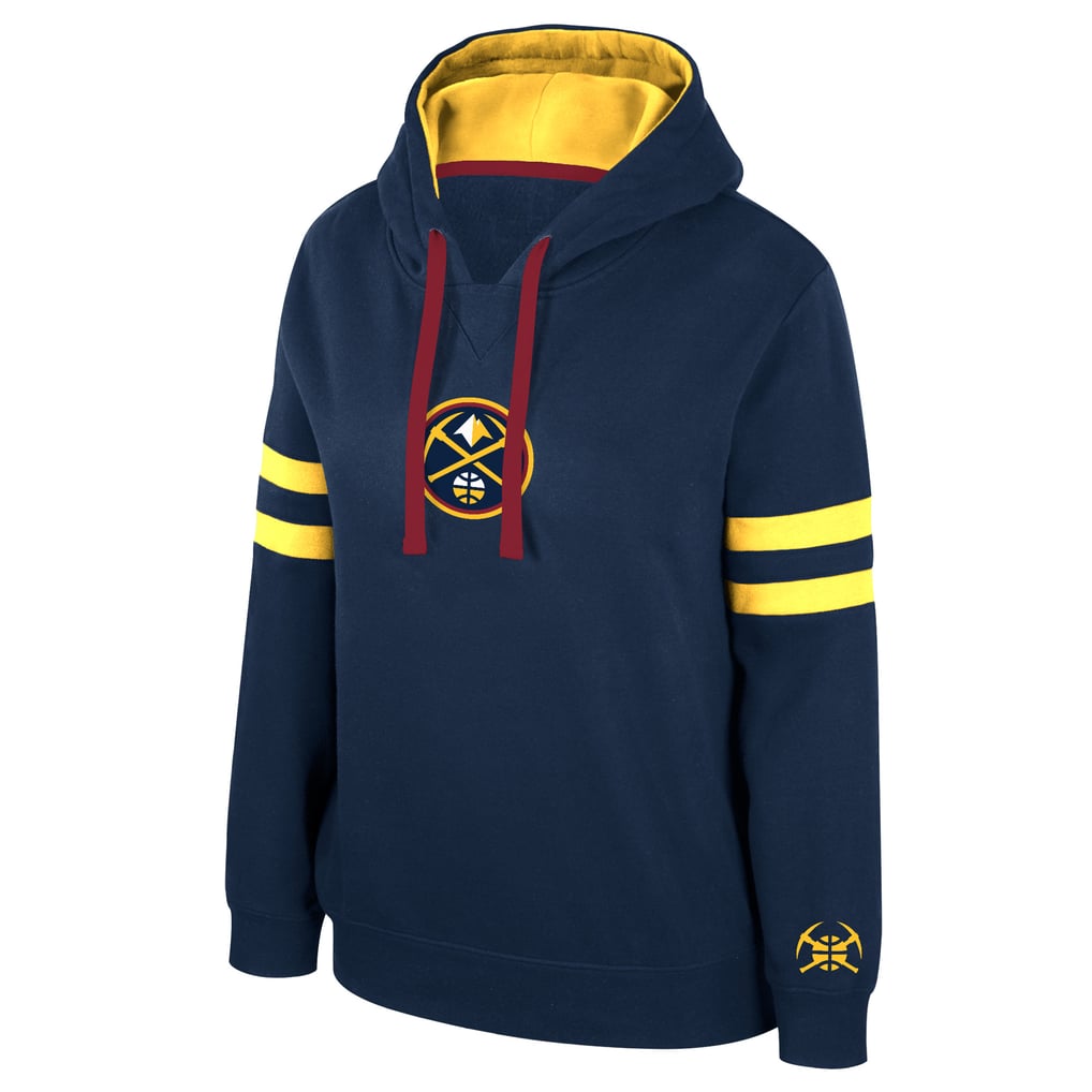 Denver Nuggets Stadium Essentials Women's Road Game Pullover Hoodie - Navy