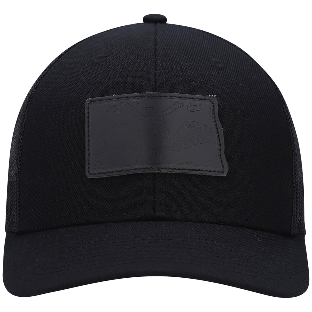 North Dakota Local Crowns Blackout State Patch Trucker Snapback Hat