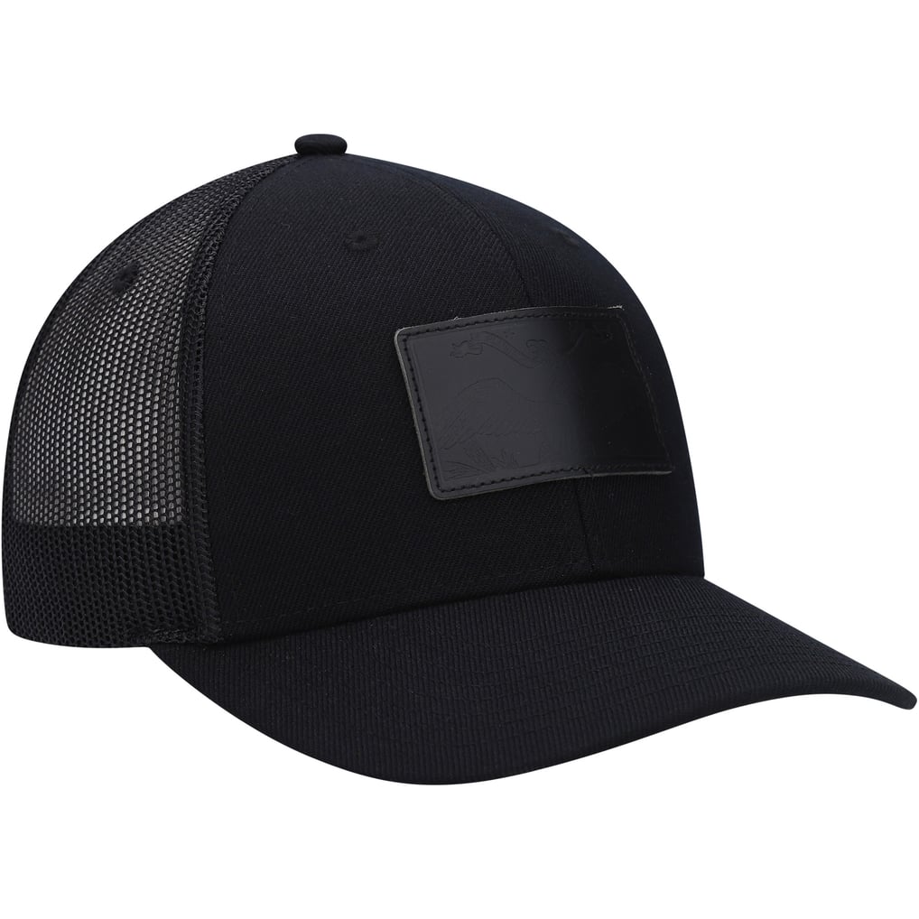 North Dakota Local Crowns Blackout State Patch Trucker Snapback Hat