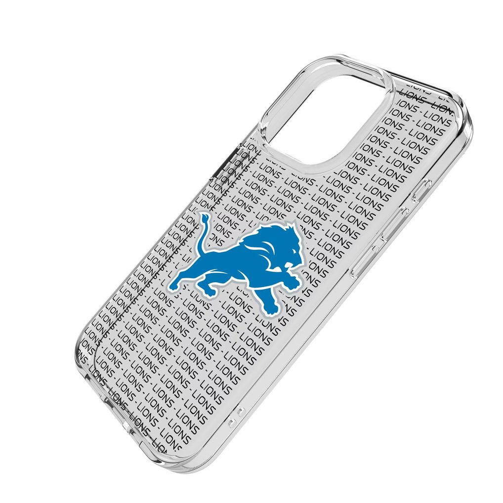 Detroit Lions iPhone Clear Text Backdrop Design Case