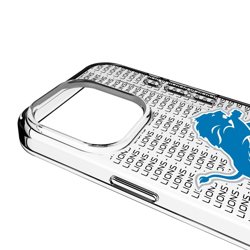 Detroit Lions iPhone Clear Text Backdrop Design Case