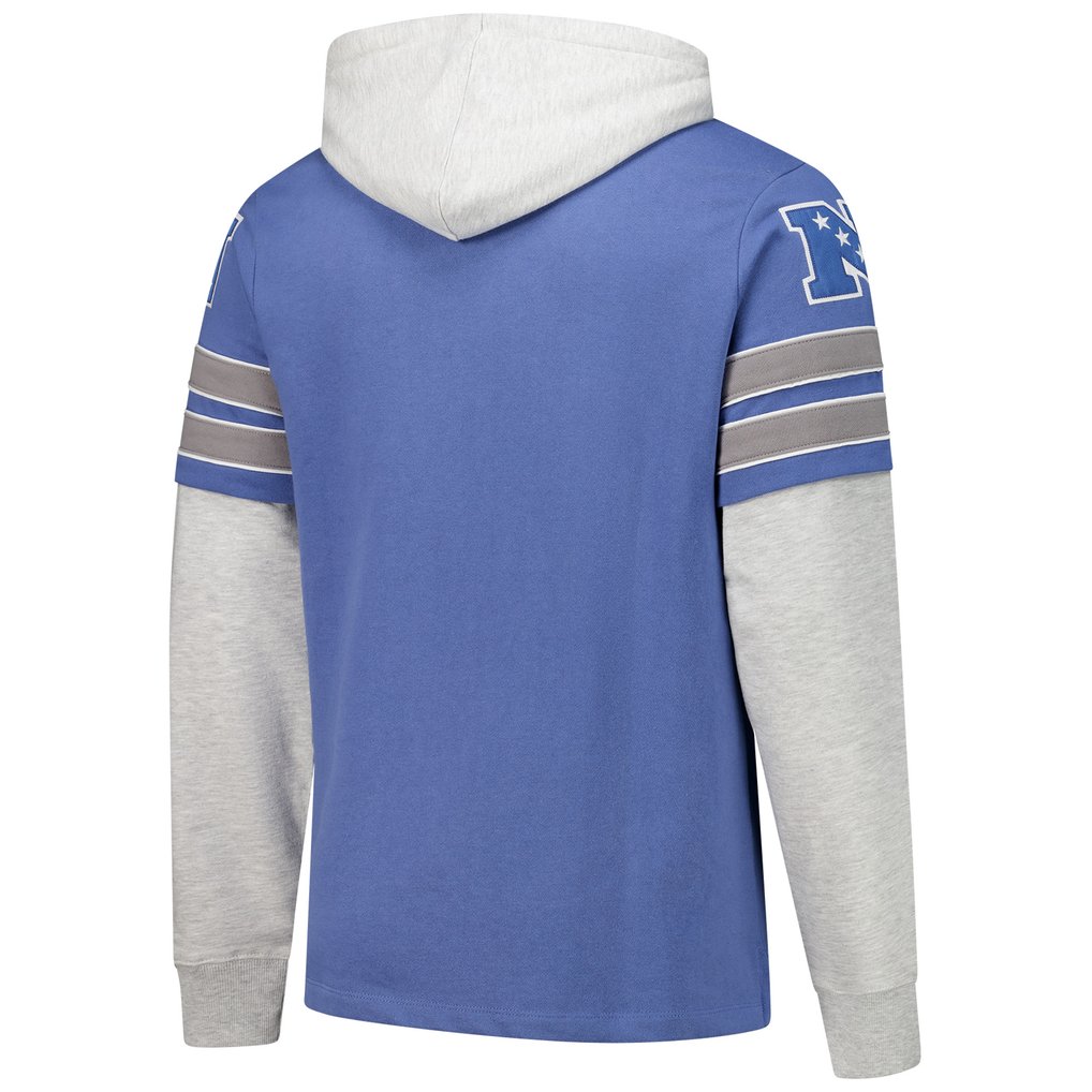 Detroit Lions '47 Double Header Blitz Cornerback Pullover Hoodie - Blue