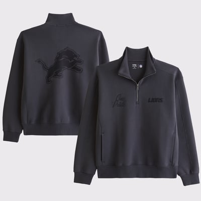 Detroit Lions Abercrombie & Fitch YPB neoKNIT MAX Half-Zip Top - Black