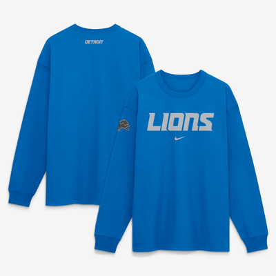  Detroit Lions Nike 2026 Rivalries Collection Max90 Long Sleeve T-Shirt - Blue