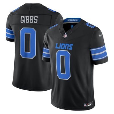 Jahmyr Gibbs Detroit Lions Nike Alternate Vapor F.U.S.E. Stitched Limited Jersey - Black