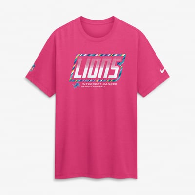 Detroit Lions Nike 2026 NFL Crucial Catch Tri-Blend Dri-FIT T-Shirt - Pink