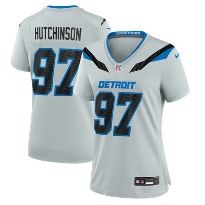 Aidan Hutchinson Detroit Lions Nike Women's 2026 Rivalries Collection Game Jersey - Silver